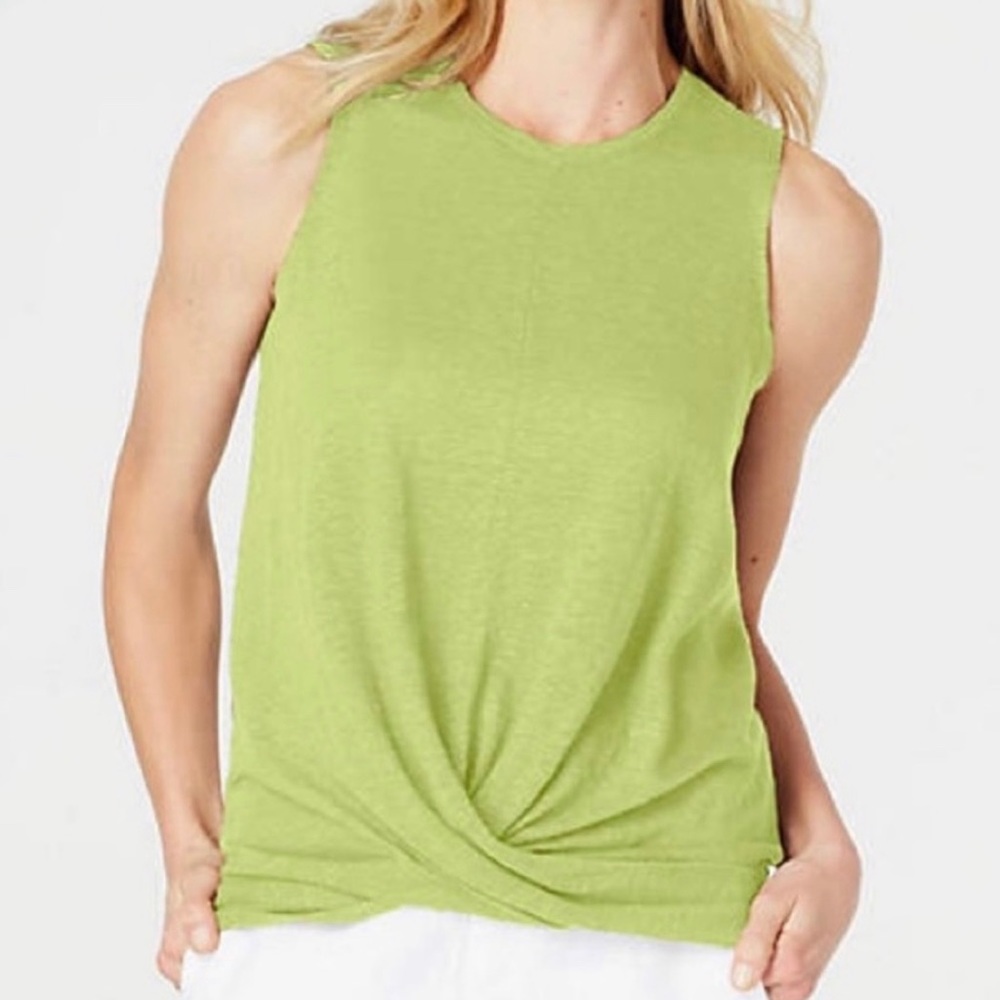 J. Jill | Love Linen Draped Twist Tank Top XS